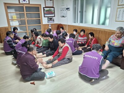 [보성지부] 보성지부 "마을회관 발마사지 봉사활동"