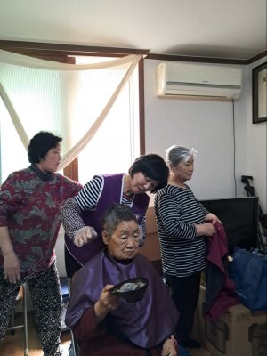 [북부산지부] 염색 및 청소 봉사